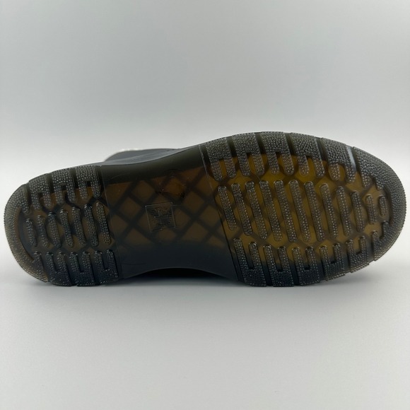 Dr. Martens Zavala Fur Lined Women Size 7 Black Leather Combat Boots NEW - Picture 5 of 8